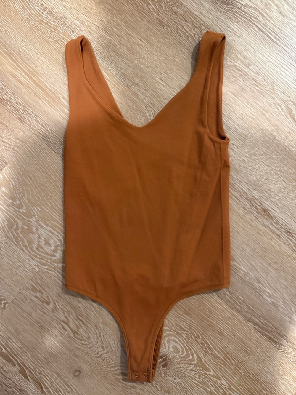 By Together Rust Orange Scoop Neck Bodysuit